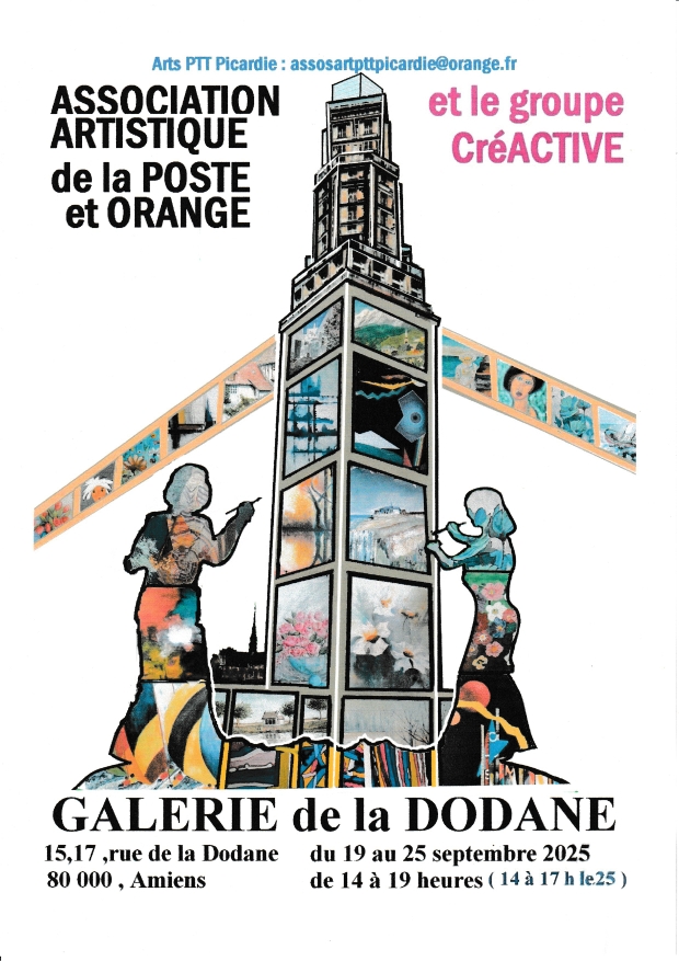 Exposition à Amiens de l'Assocation artistique de La Poste
