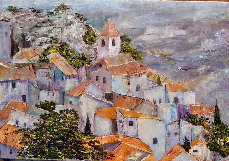 "Les baux de Provence" Josie LAMY (huile)