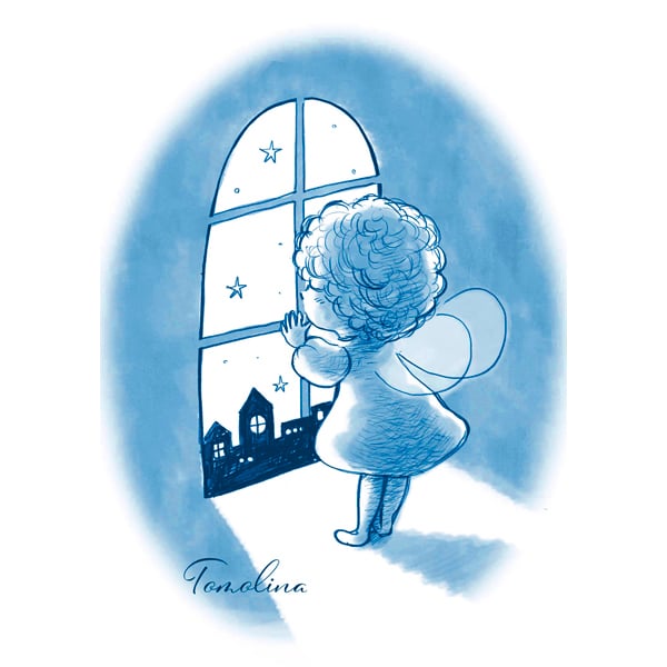 星を見上げる夜　妖精絵師ともりーな
