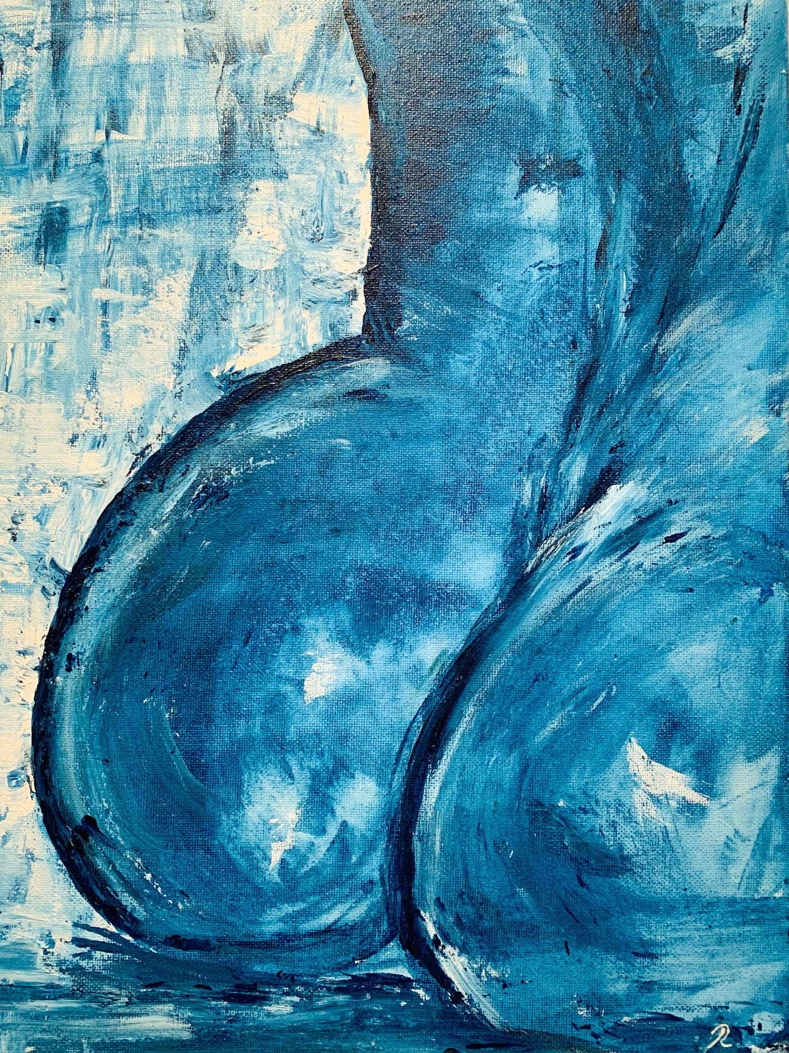 "Akt" 30 x 40cm Acrylmix auf Leinwand