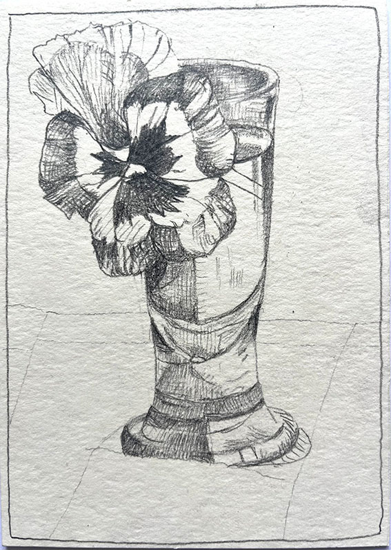 Mirjam Moritz, Auf ihn warten, 2024, Graphitstift