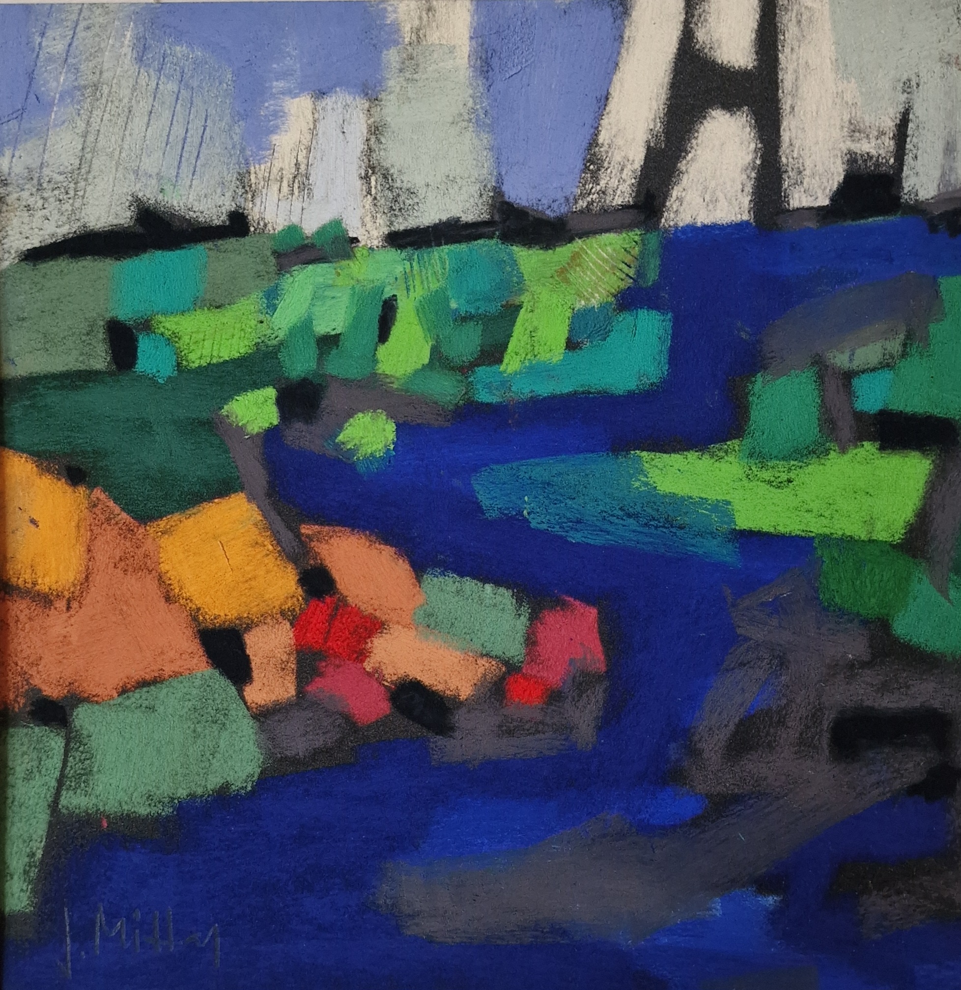 Johanna Mittag, Flusslauf, 2025, Pastell