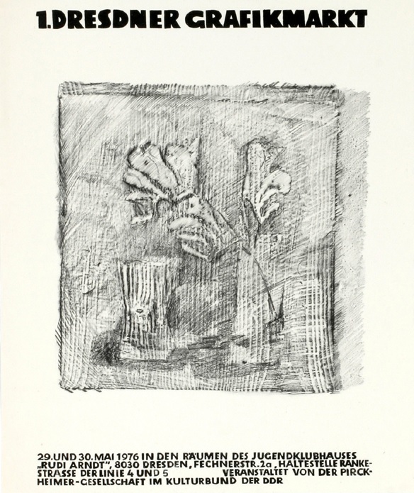 1. Dresdner Graphikmarkt Plakat - Werner Wittig