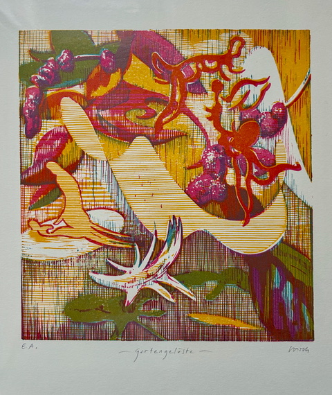 Susann Hoch, Gartengelüste, Farbholzschnitt