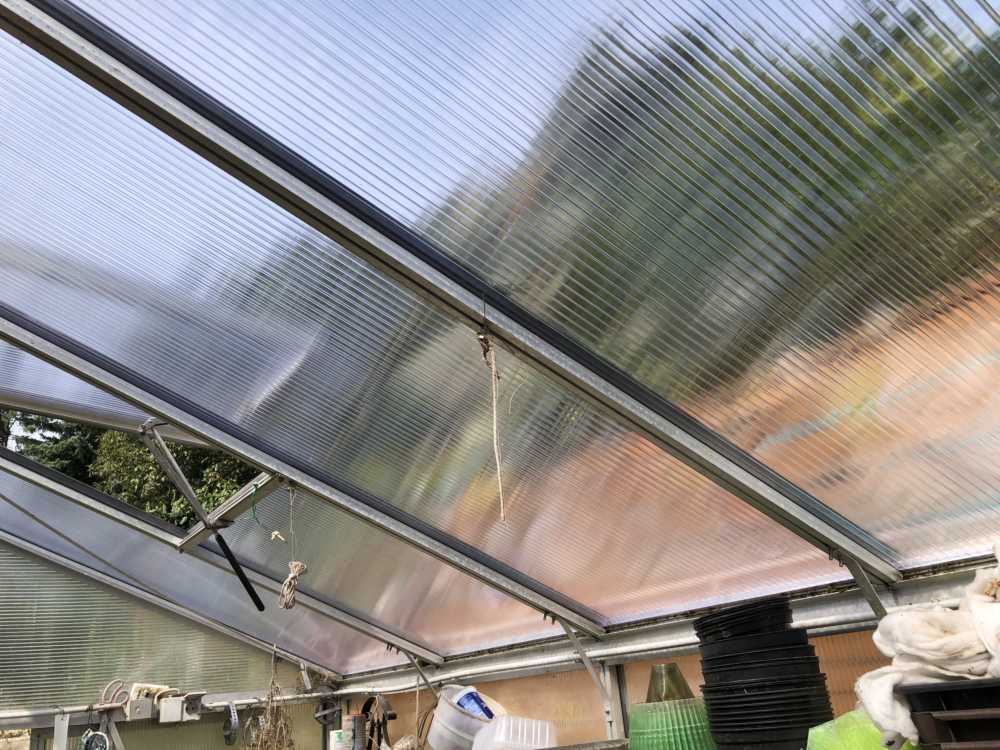 Neueindeckung Dach: Gewächshaus