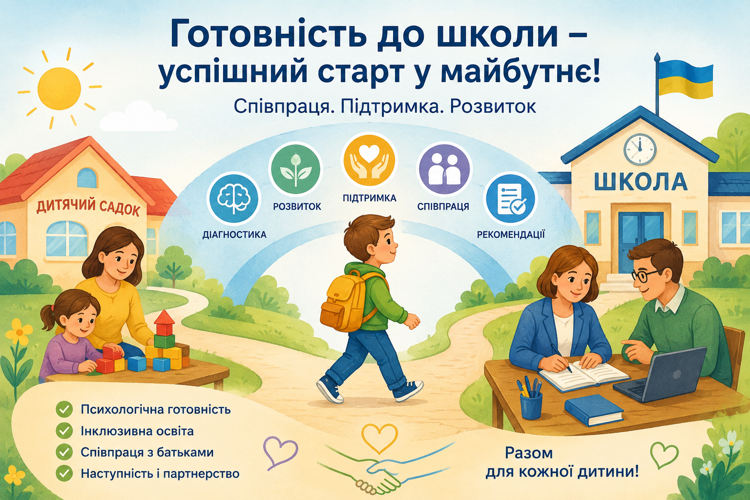 Від дитячого садка до школи: наступність і партнерство заради дитини