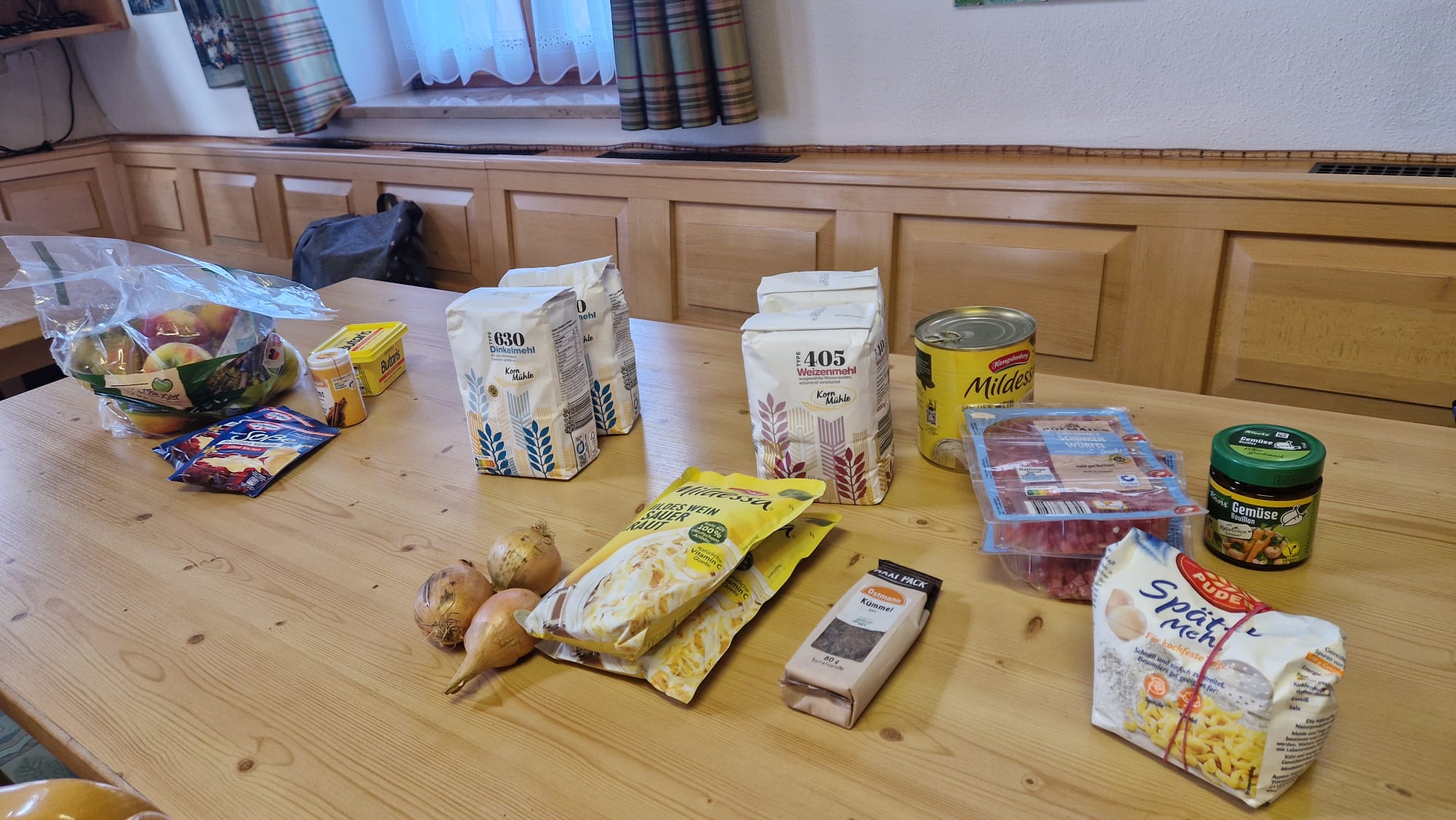 Die wichtigsten Zutaten für den heutigen Kochtag