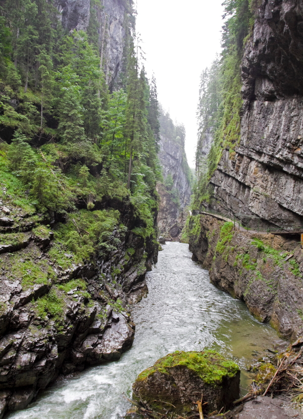 Breitachklamm tarpeklis tarp Vokietijos ir Austrijos