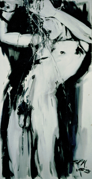 "Asad", 1988, Dispersion auf Canvas, Privatsammlung
