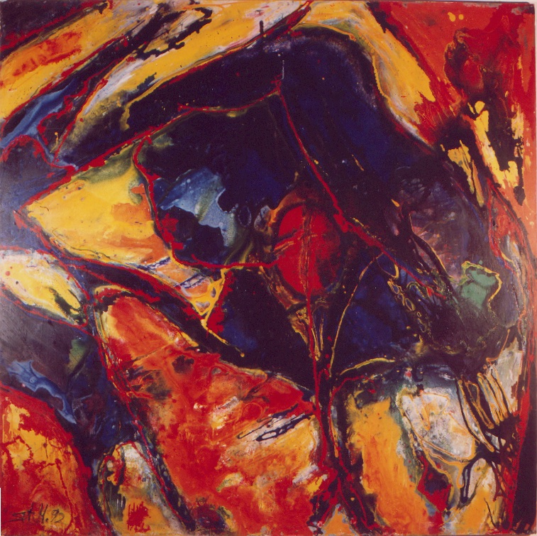 "ohne Titel", 1992, Mixed Media on Canvas, Privatsammlung