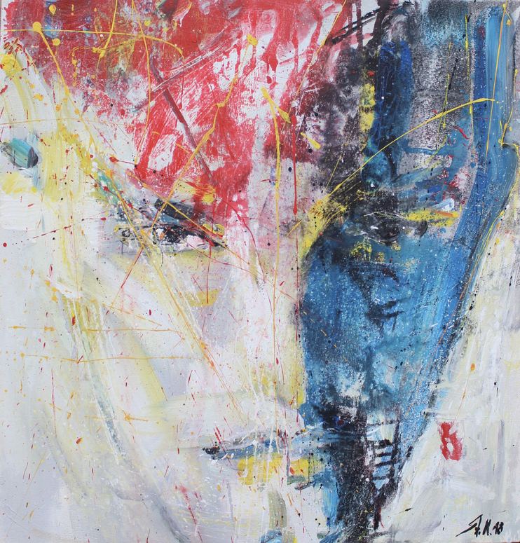 "ohne Titel", mixed media on canvas, 2018,