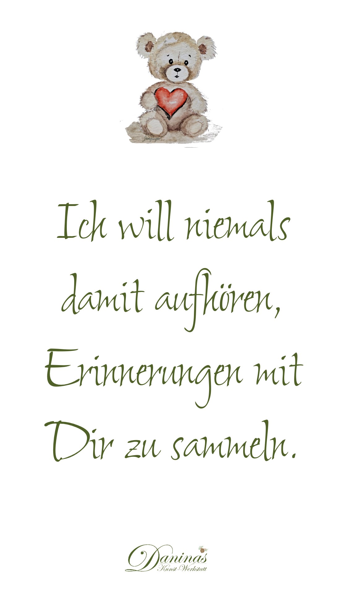 Liebe Valentinstagsgrüße DaninasKunstWerkstatt