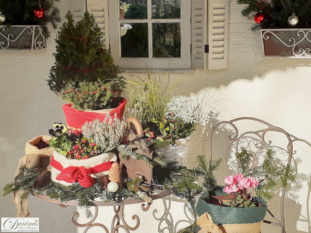 Weihnachtsdeko aussen selber machen. Winterdeko für die Terrasse und den Garten by Daninas-Kunst-Werkstatt.at
