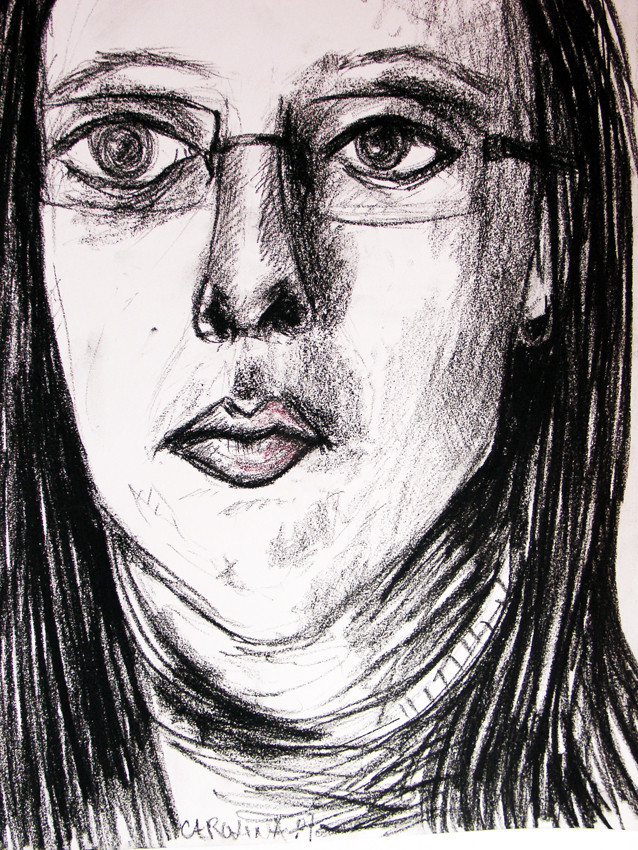 "Patrícia", Charcoal, pastel on paper, 2007