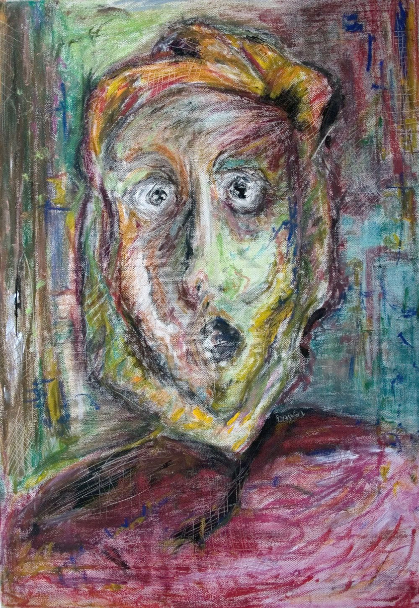 "Untitled", Acrylic, pastel on canvas, 2005