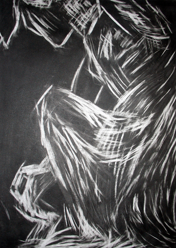 "Sculpture III", Charcoal on paper, 2006