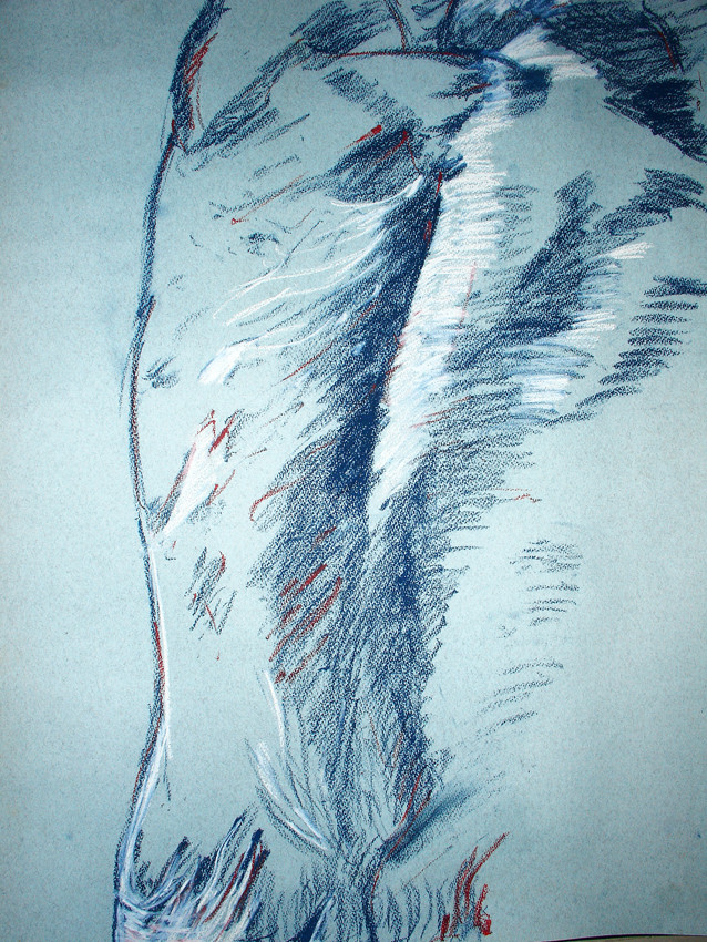 "Sculpture II", Pastel on paper, 2006