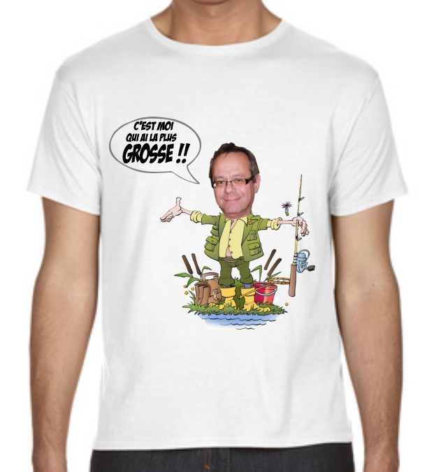 Tablier humour pour papa - le tee-shirt du pêcheur