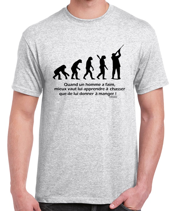 Tee shirt humour la chasse le tee shirt du p cheur