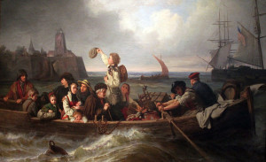 Deutsche Auswanderer auf dem Weg nach Nordamerika.