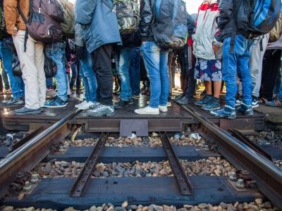 Flüchtlinge am Bahnhof Lehrte, Quelle: Süddeutsche Zeitung