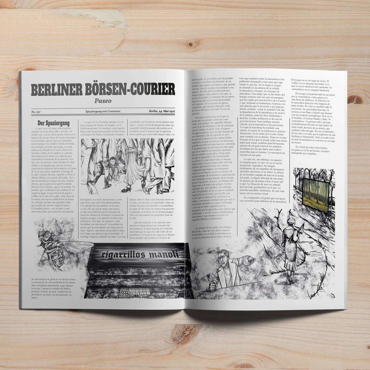 Berliner Börsen-Courier · Editorial layout and Illustration