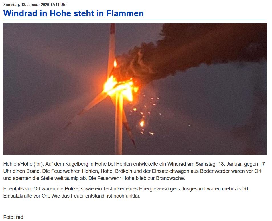 UNFÄLLE MIT WINDKRAFTANLAGEN - Windkraft Sinntal
