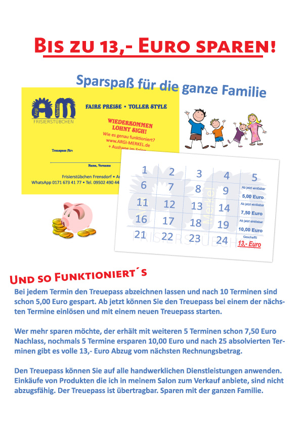 Argi Merkel,Friseursalon,Friesierstübchen,Treueangebot,Friseur,Frensdorf,Stegaurach,Chic,Schnittstelle,Treuepass,Sparspaß,Familienfriseur