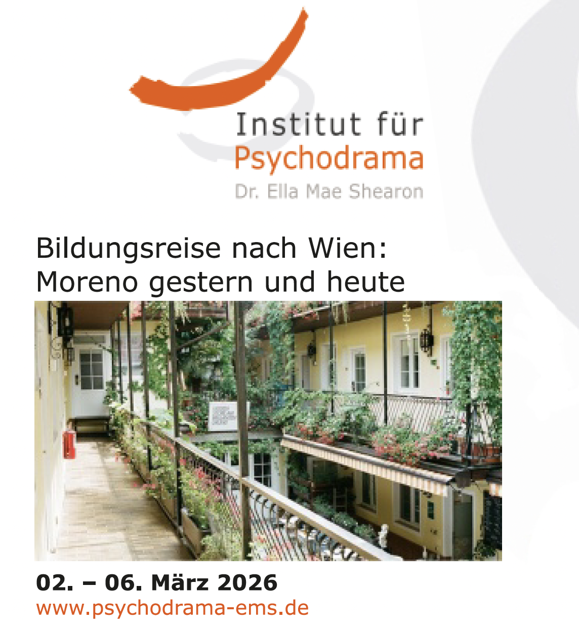 Auf den Spuren Jacob Levy Morenos - unsere Reise nach Wien vom 2. bis 6. März 2026
