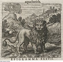 Le lion vert, symbole alchimique du vitriol (gravure de Théodore de Bry).