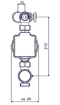 Abmessungen Regelstation ISOMIX Calio (Maße in mm)