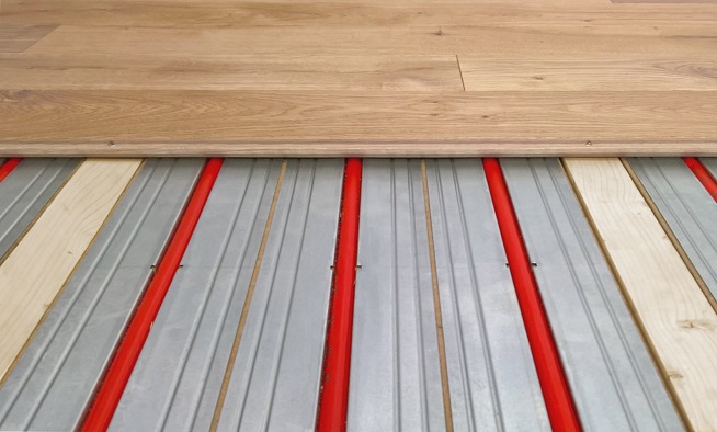 WEM Fußbodenheizung im Trockenbau