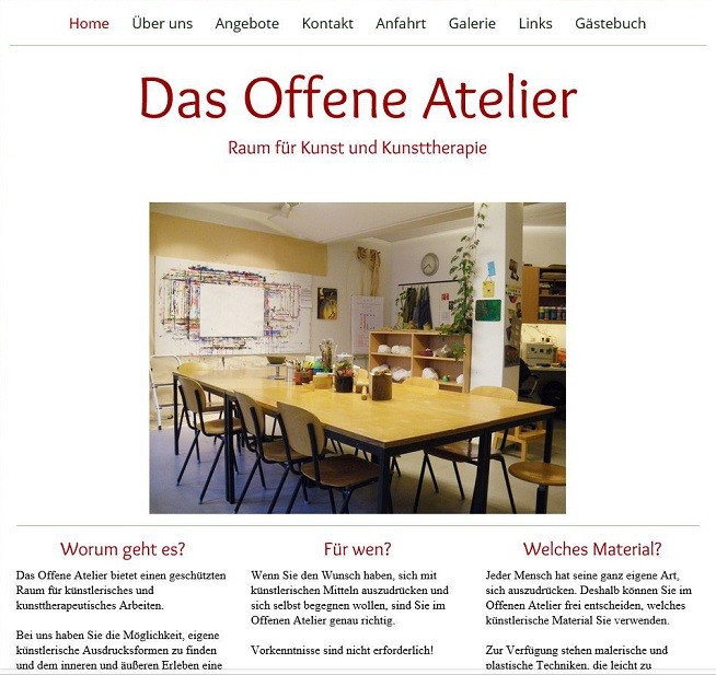 Kunsttherapie Frankfurt - Das Offene Atelier - kunsttherapeutische Selbsterfahrung
