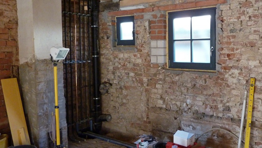 Lehmputz im Bad Badezimmer mit Lehm verputzen Frankfurt