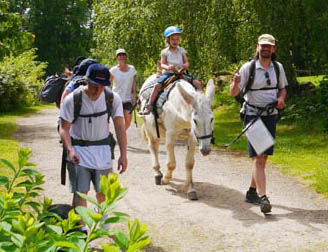 Rando âne en famille