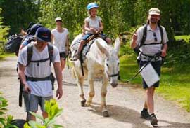 randonner avec un âne en limousin