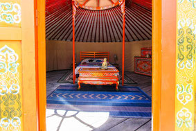 sleeping in a yurt in france