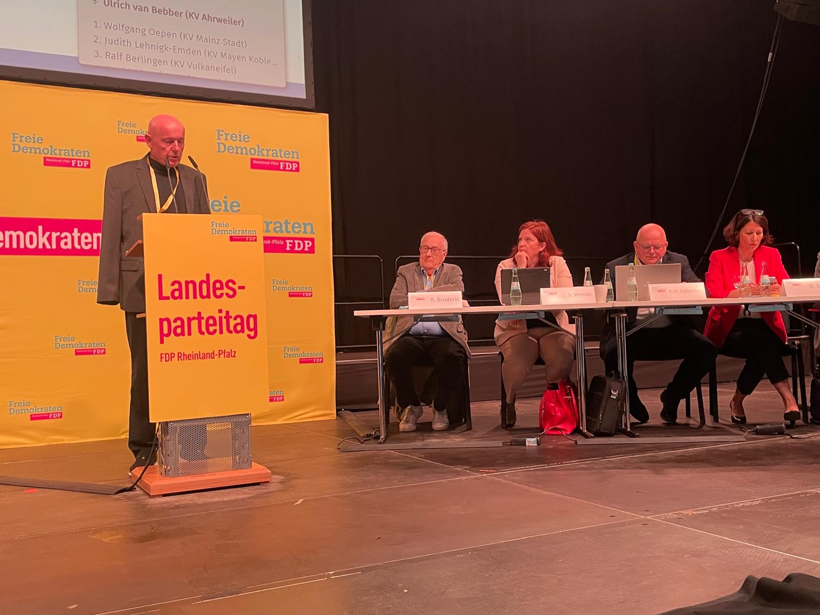 Ulrich van Bebber in Landesvorstand der FDP Rheinland-Pfalz gewählt
