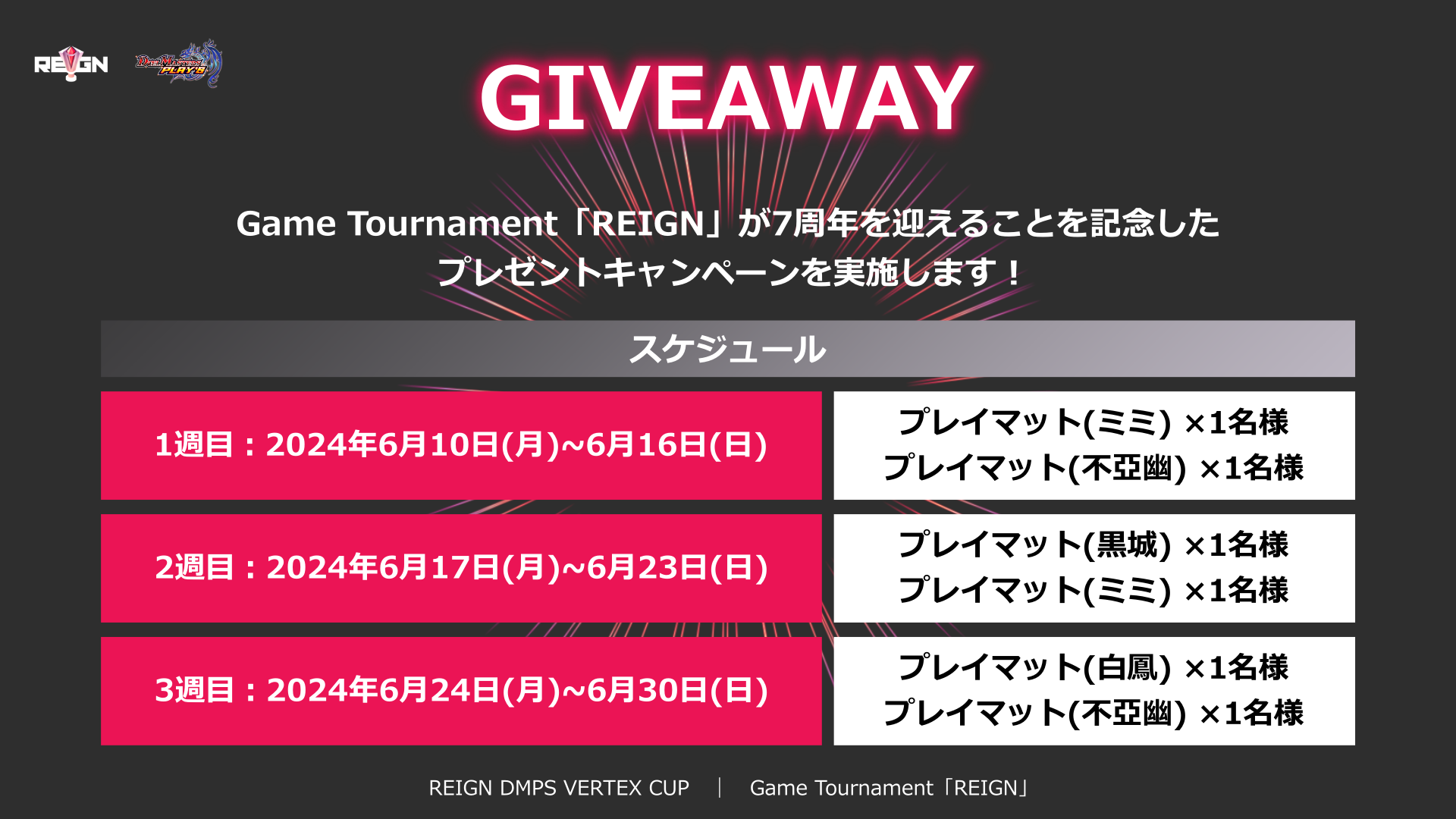 「REIGN7周年記念デュエプレキャンペーン」実施決定！