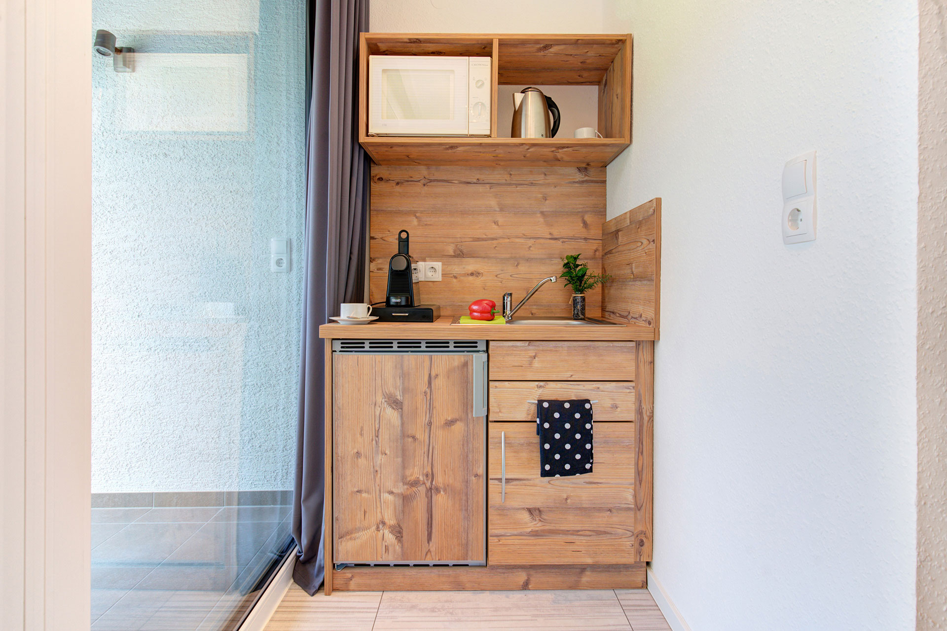 Kitchenette im Doppelzimmer