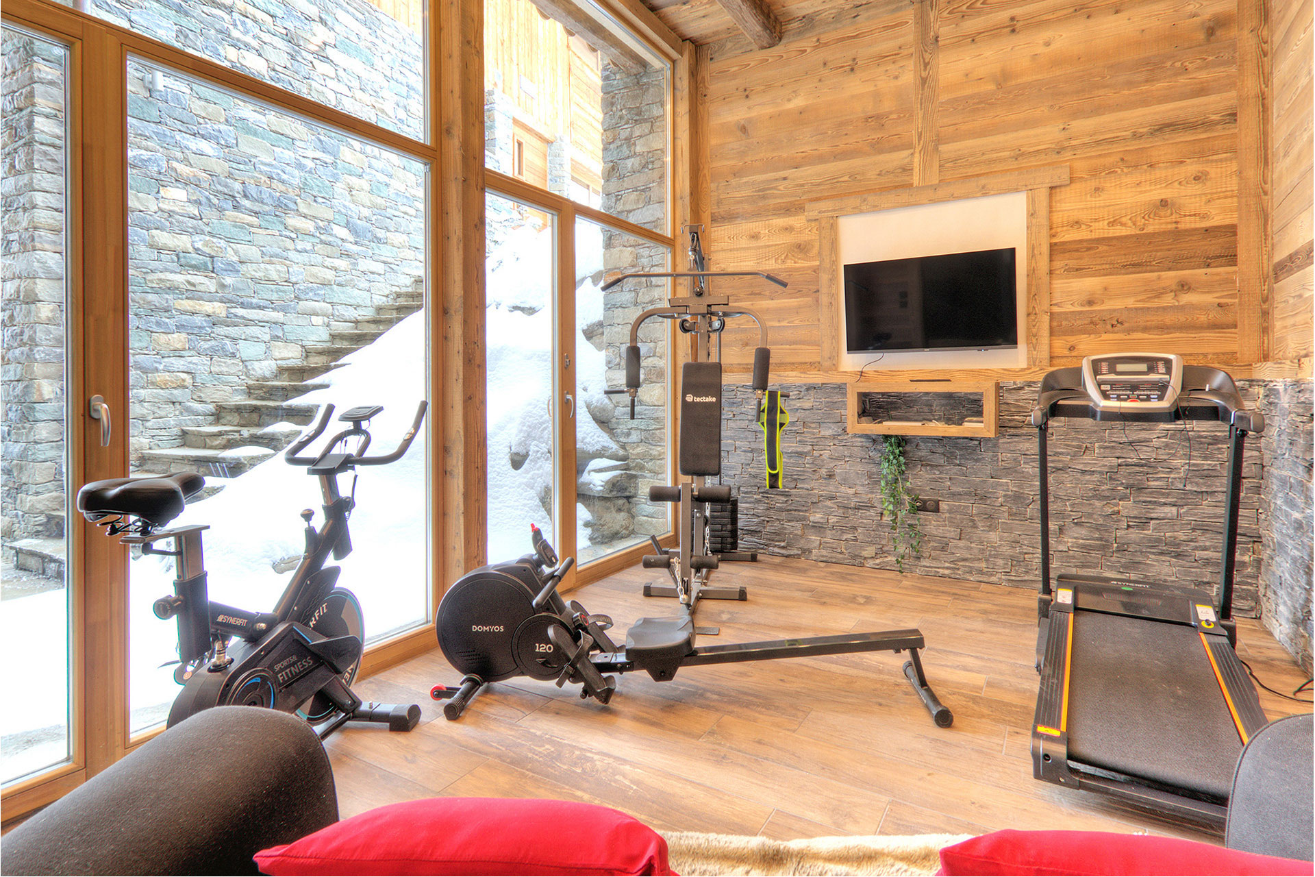 Fitnessraum im Chalet Diamant du Paradis 