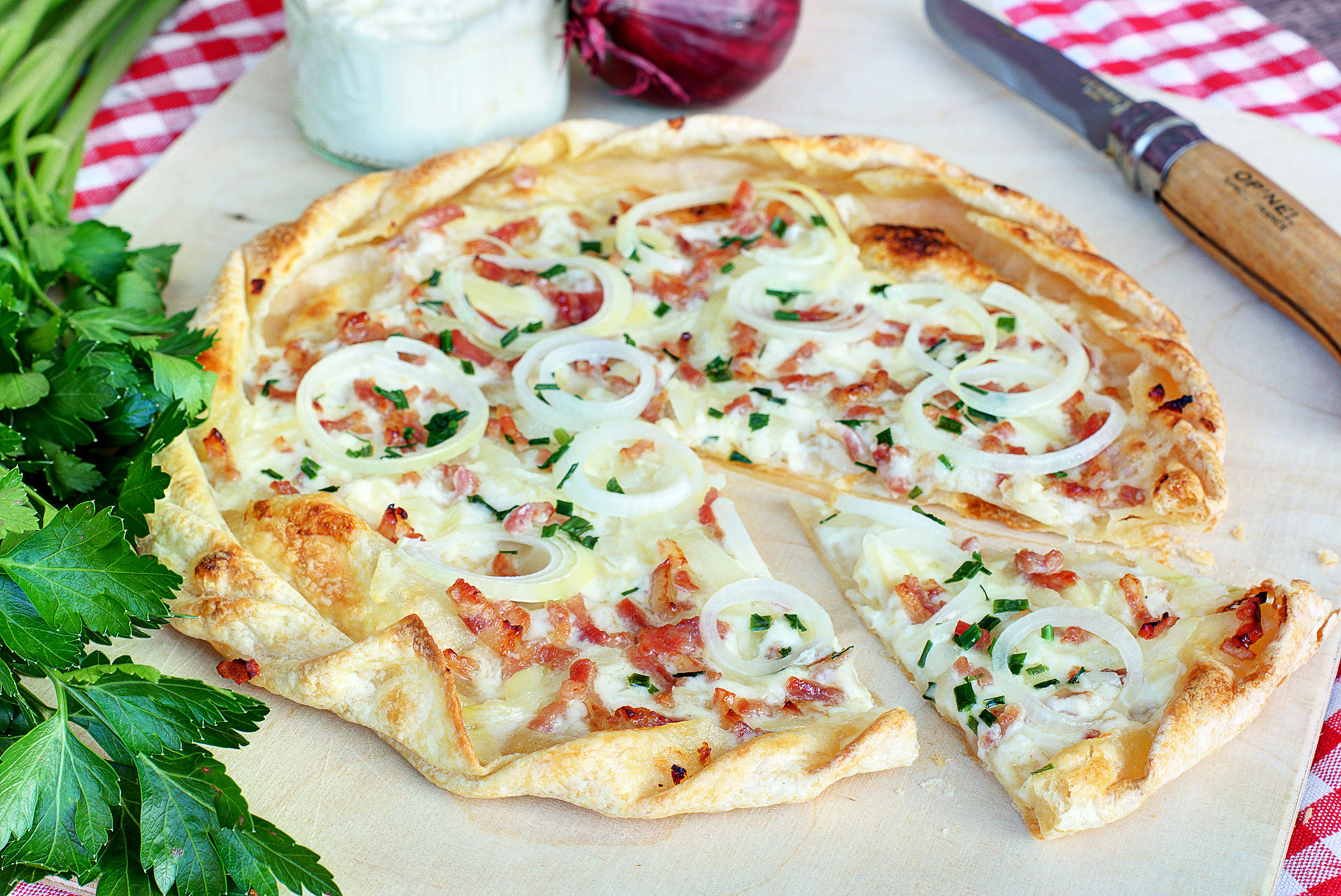 2 Tarte flambée selbstgemacht