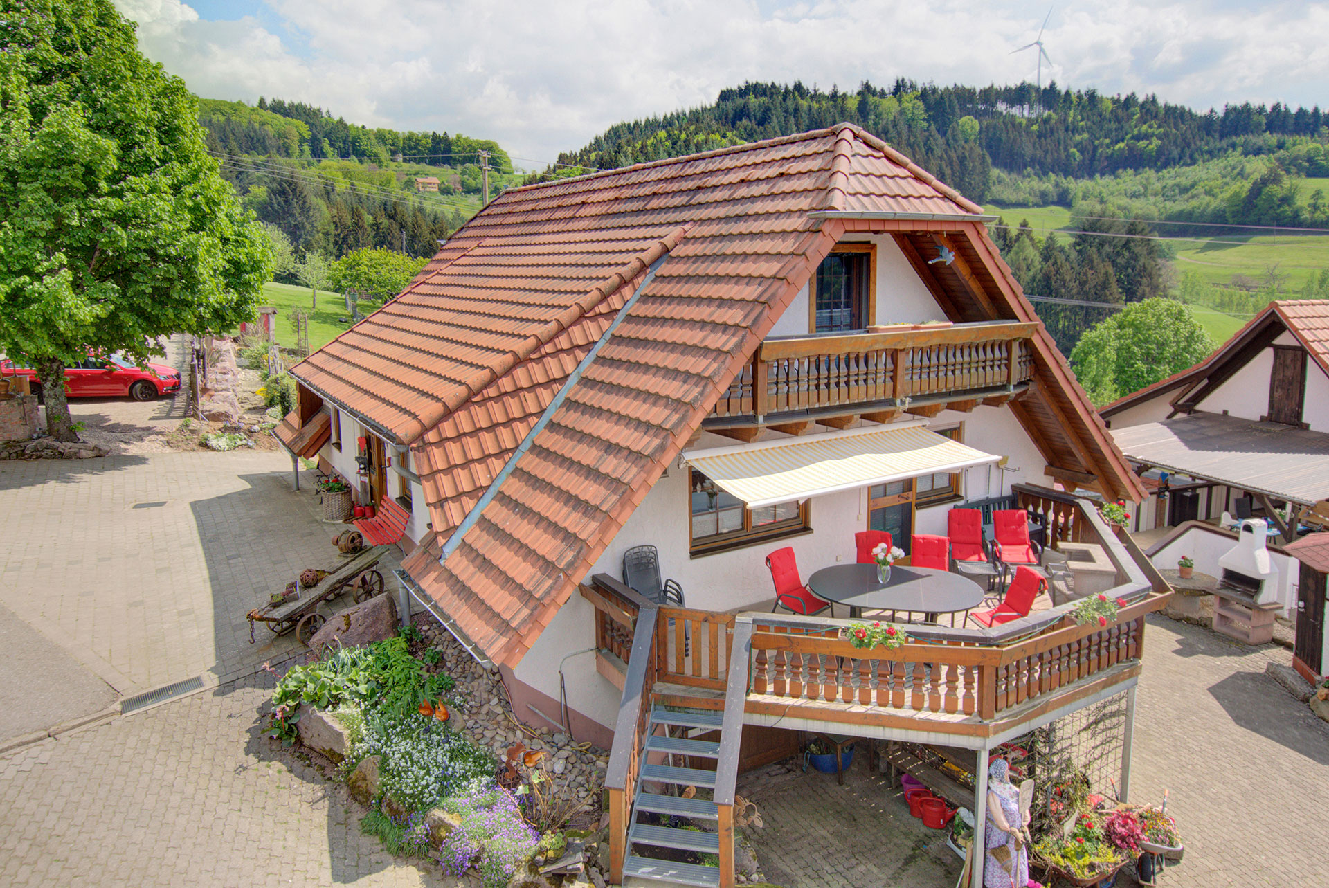 ferienhof foto ferienhaus von oben