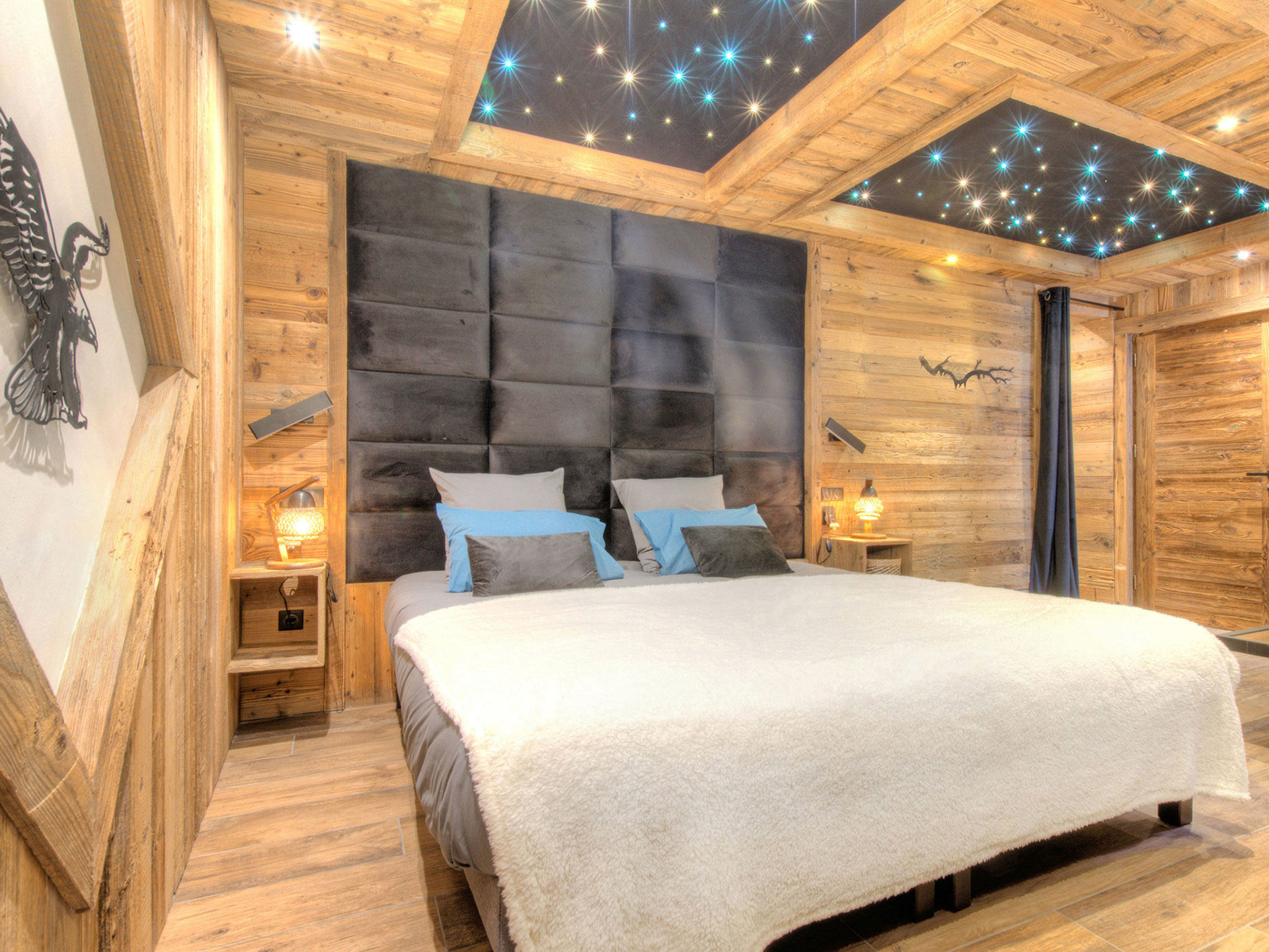 ferienhaus-foto-ferienhaus-fotografieren-Schlafzimmer mit Sternenhimmel