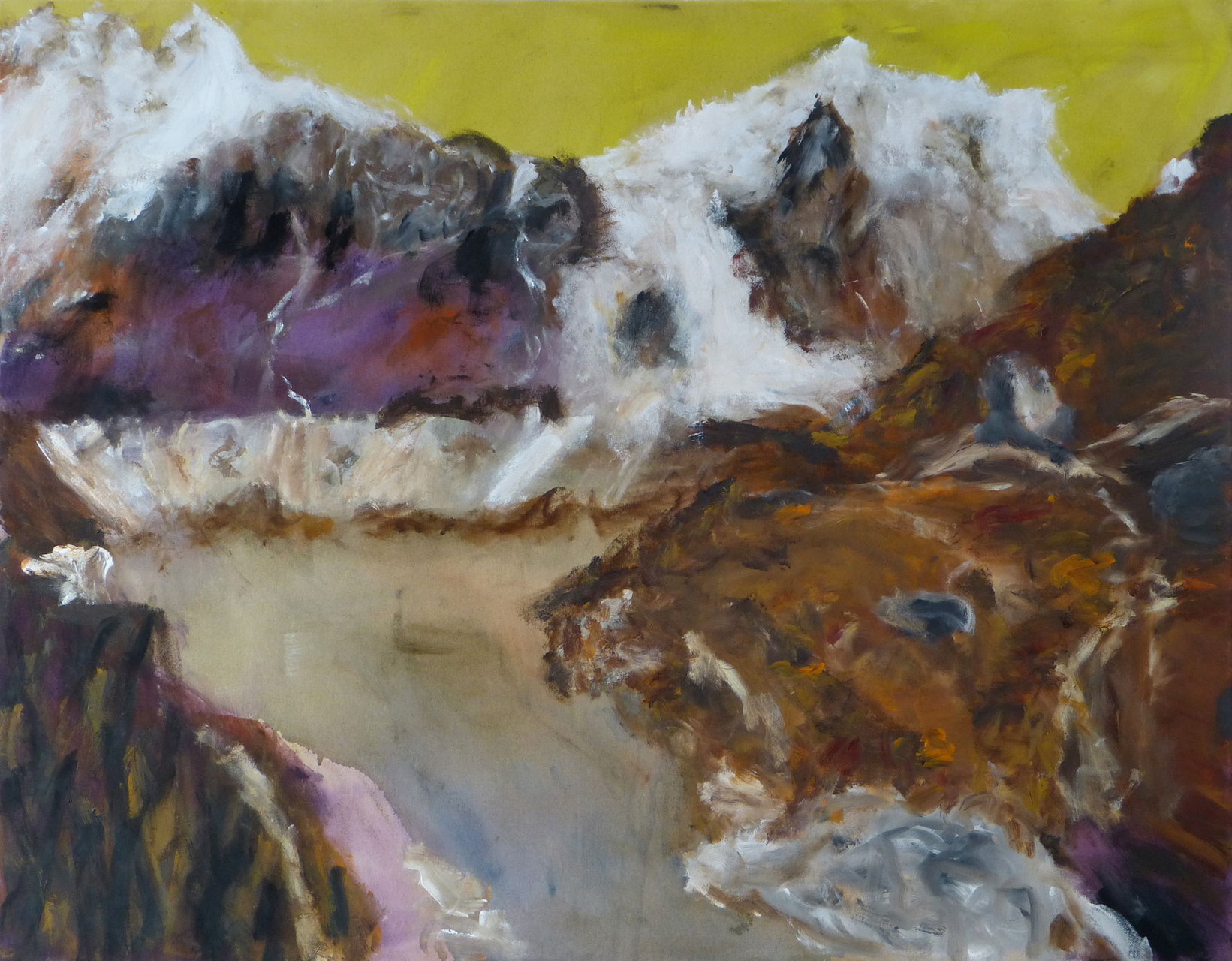 Langtang 1,  Acryl/Lwd., 110 x 140 cm, 2015