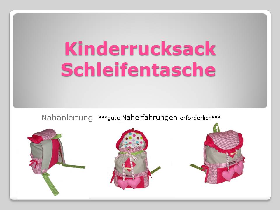 Kinderrucksack selber nähen!