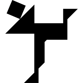 Tangram puzzle 8 : Skater - Visit http://www.tangram-channel.com/ to see the solution to this Tangram