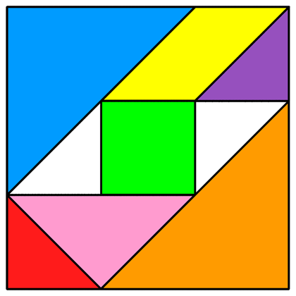 Tangram Incomplete square 2 - Tangram solution #163 - Providing
