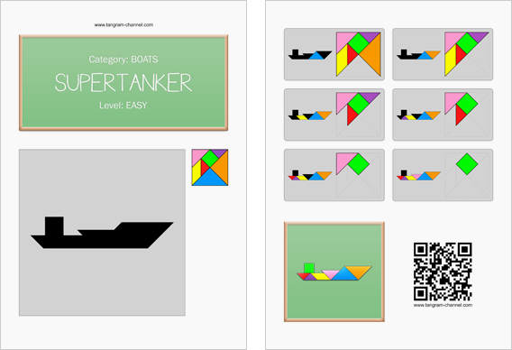 Tangram worksheet 272 : Supertanker - This worksheet is available for free download at http://www.tangram-channel.com