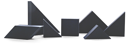 DIY - 3D Tangrams - Seven Black Tans